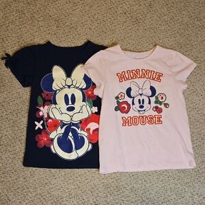 Disney Minnie Mouse Floral and Lettering Tees